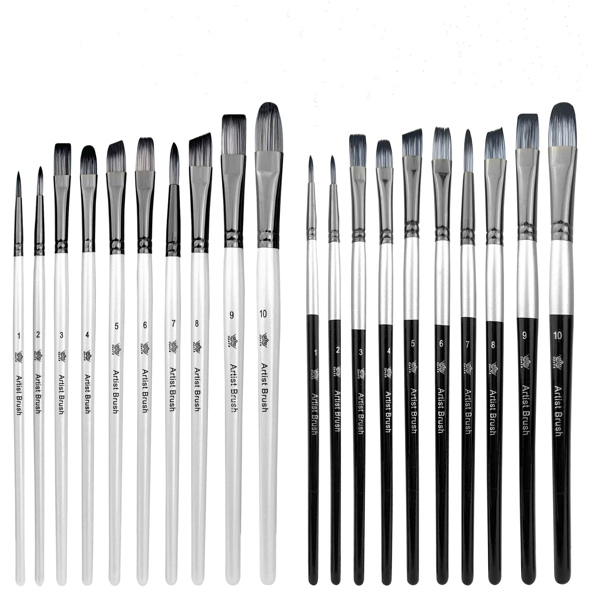 Paint Brushes Set 10pcs Multifunctional Double Color Artist Professional Brushes Set For Acrylic Oil Watercolor