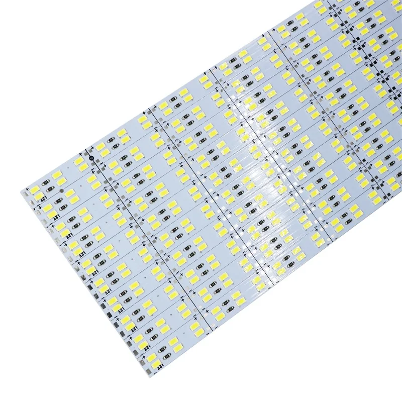 100pcs LED double line hard strip bar light 12v 144pcsLED/M 5630/5730 tube bar with Aluminum groove for jewelry counter