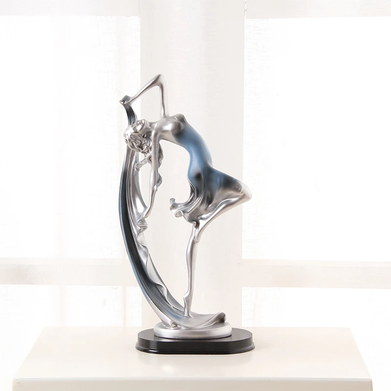Европейская абстрактная Художественная Скульптура, ремесла из смолы, скульптура танцовщицы для девушек, офисный Декор для дома