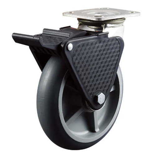 5inch swivel caster with brake industrial heavy duty caster