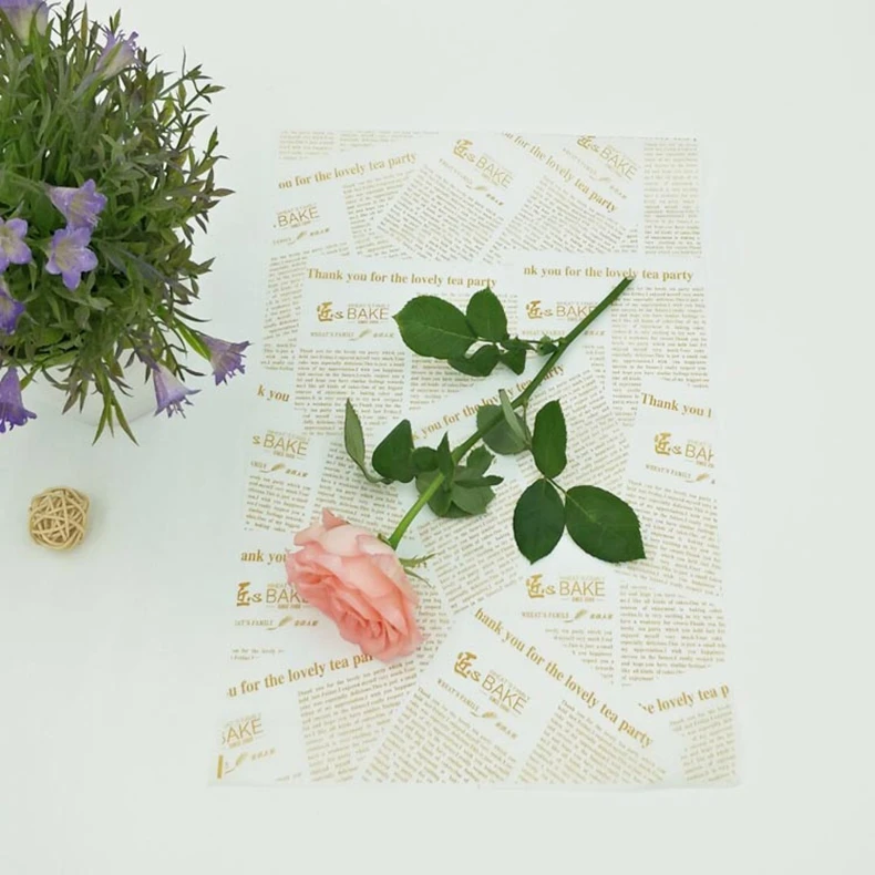 Custom Printed Logo Gift Wrapping Paper Clothing Tissue Paper Food Wrapping Paper Wrapper Sheet