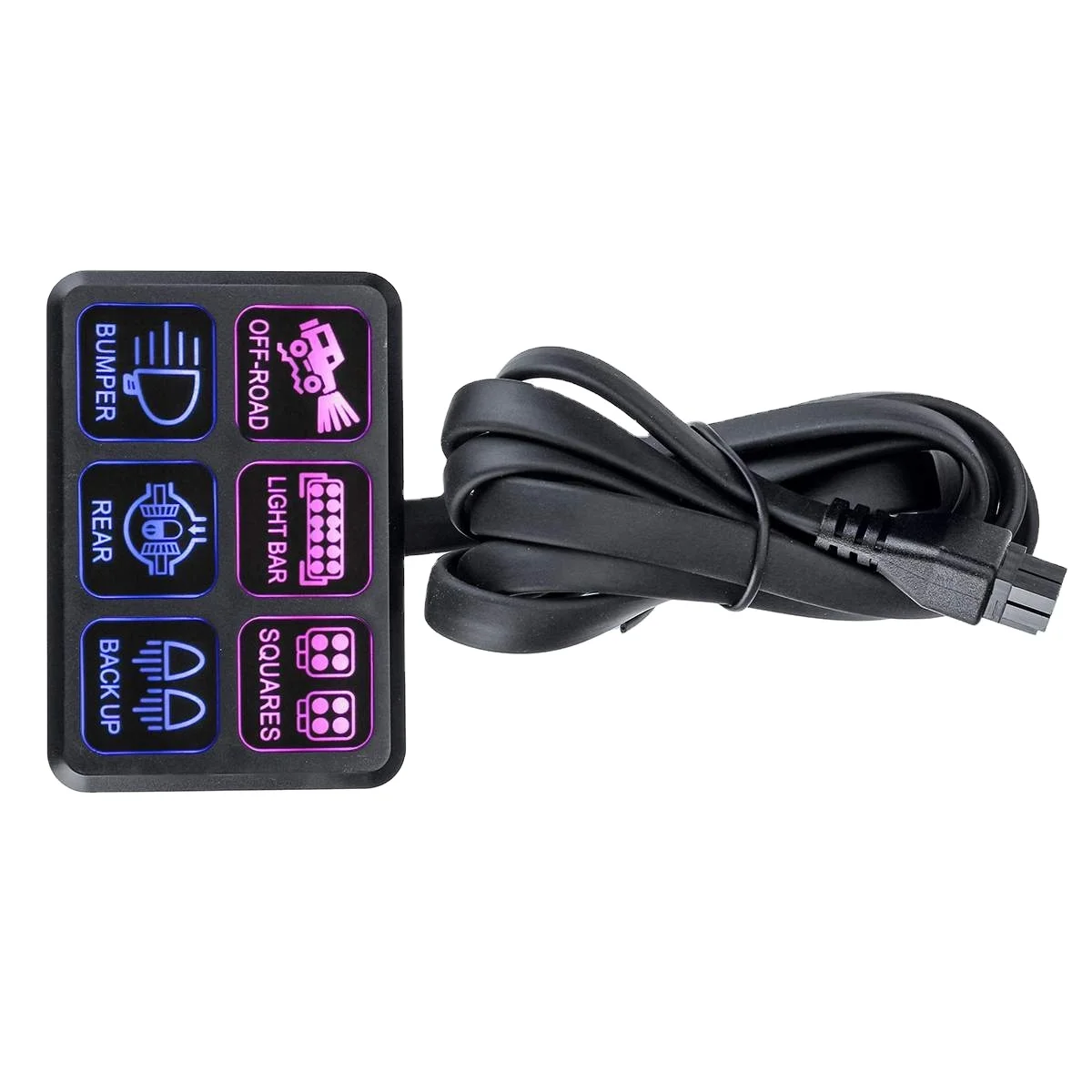 Electronic Relay System Circuit Control Box Waterproof Fuse 12V Relay Box Wiring Harness Assemblies Car 6 Gang Switch Panel