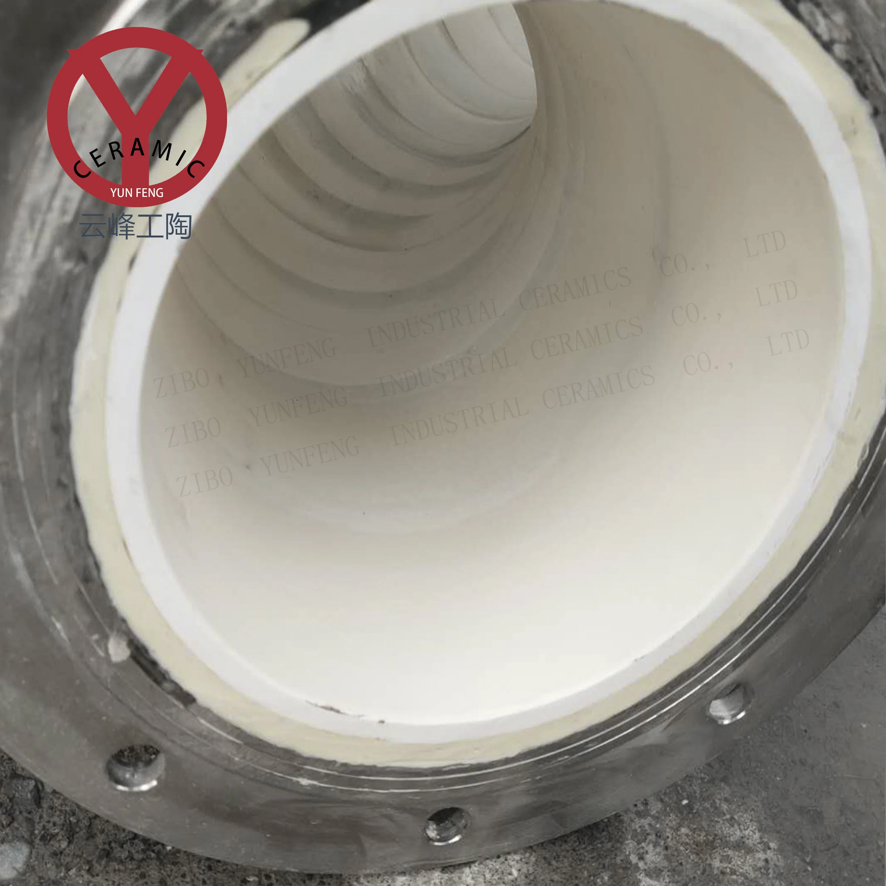 
Abrasion resistant alumina ceramic elbows 92% Al2O3 