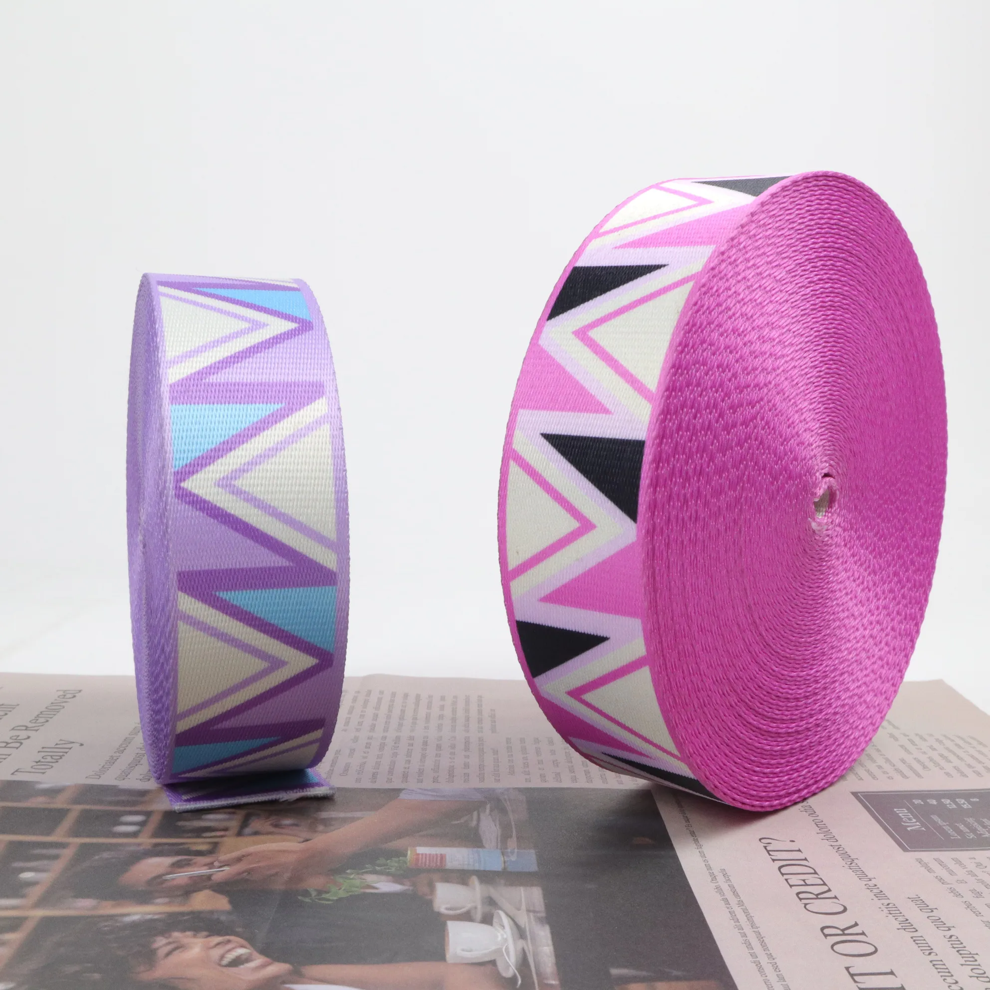 Customized thermal sublimation pattern polyester webbing pet collar kettle rope hanging rope webbing