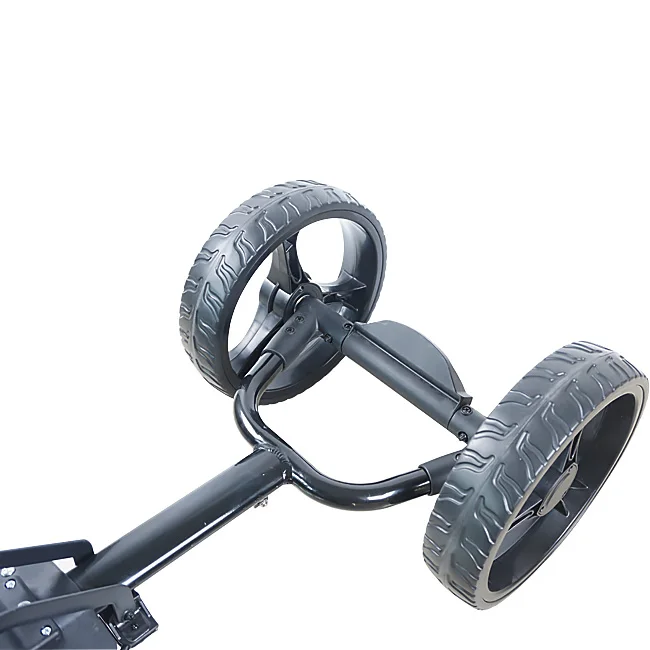 Justin High Quality Aluminum Frame 4 Wheels Quick Easily Fold Push Pull Foldable Golf Trolley