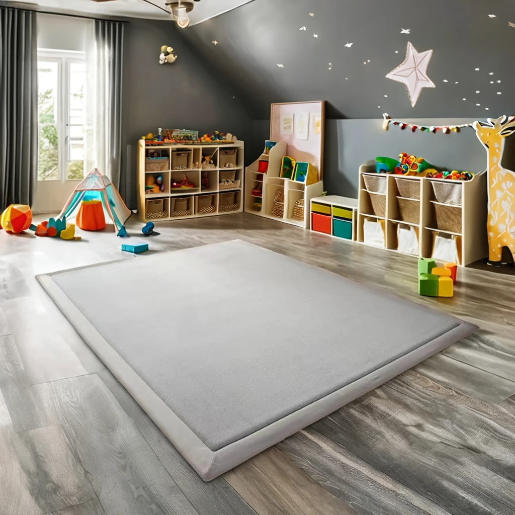 Factory production Playpen Mat Baby Padded Play Crawling Mat Soft Touch  foam Play Mat for Baby Care Kids Room  childproof rug