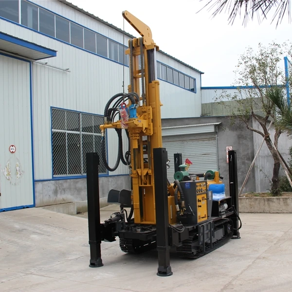 2023 Latest models 350m depth easy operation hydraulic crawler water well drilling rig with high click