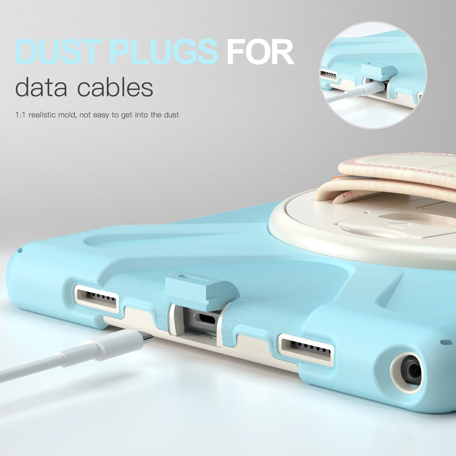 Heavy Duty Protective Silicon Tablet Case for Samsung Galaxy Tab A8 10.5 2022 Rugged Soft Back Cover with Stand