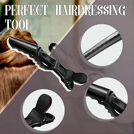 Custom LOGO Professional Wholesale Luxury Alligator Clips for Hair Cutting Salon Hair Clip
