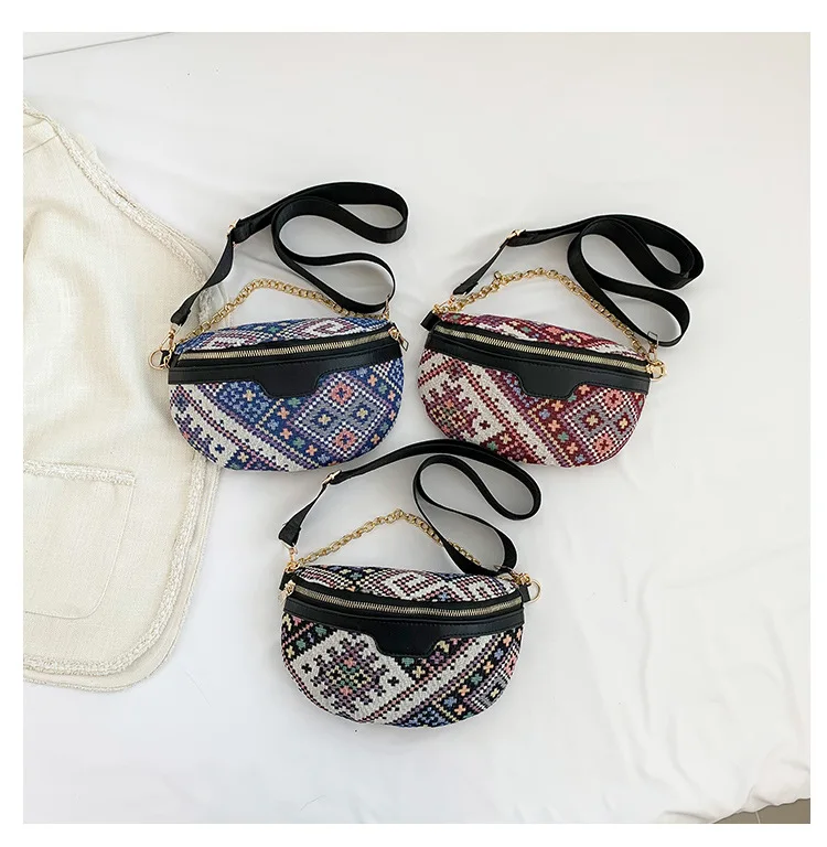 2023 Bohemia  Luxury Chest Bag Fashion Trend Famous Designer Brand Embroidery Messenger Bag Temperament Chest Bag