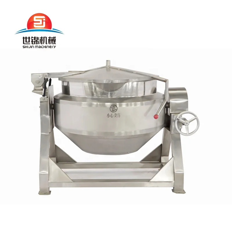 
Commercial steam stew pot, industrial soup kettle 200l 