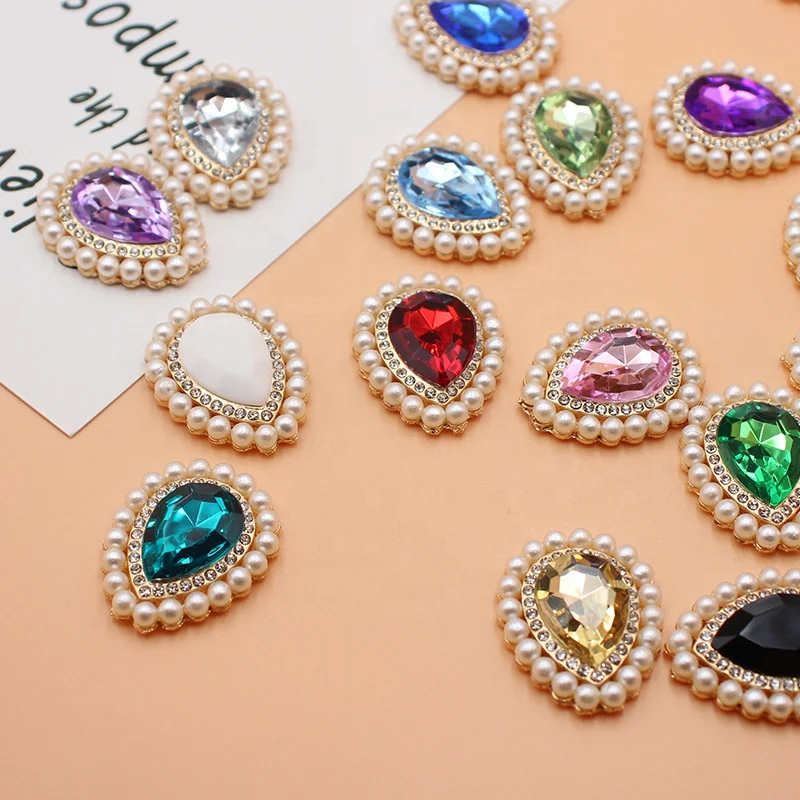 23*29 mm Water drop pearl flower plate alloy accessories For Jewelry Making