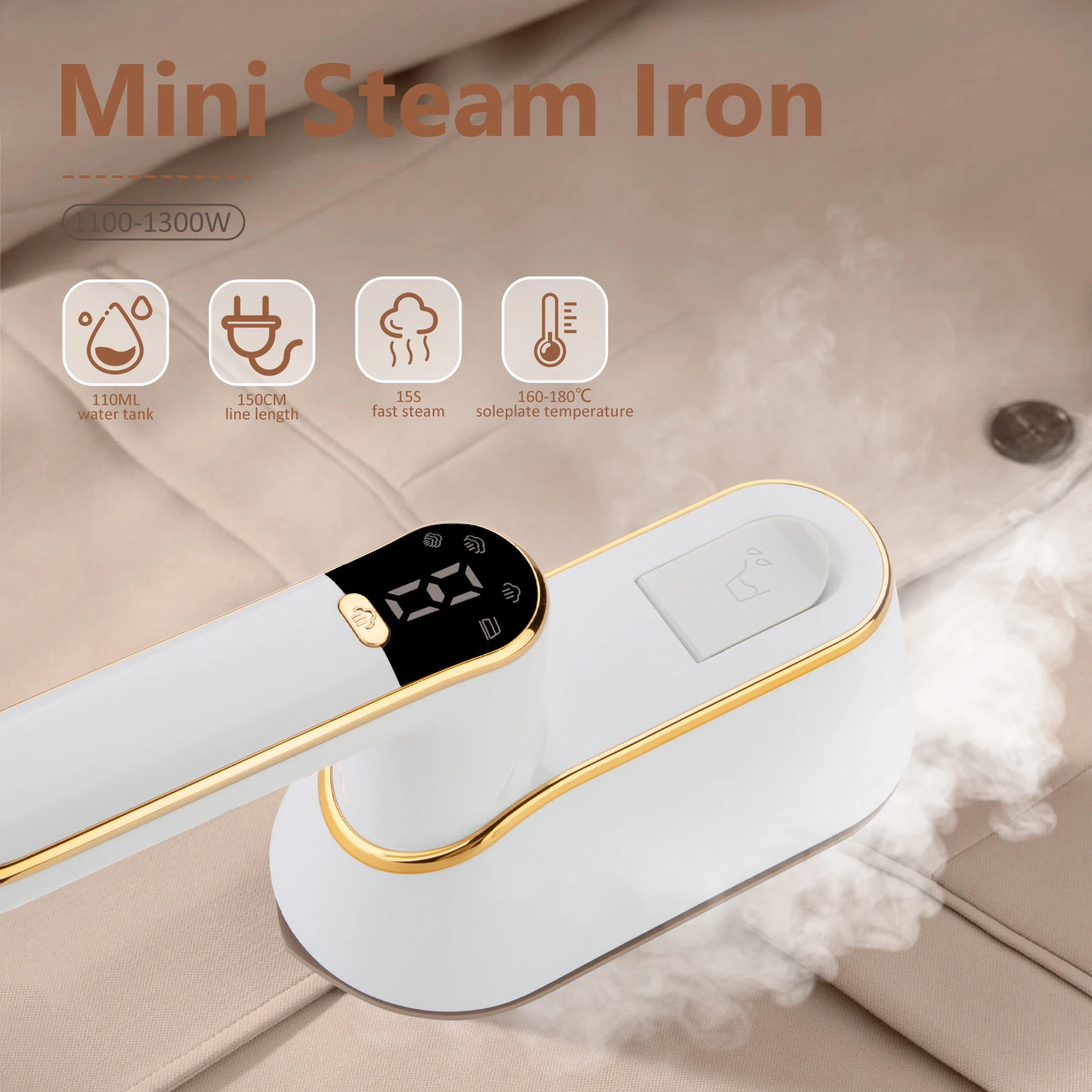 New Steam Iron For Clothes Garment Steamer Foldable Handheld Travel Steam Iron Ceramic Electric Iron Wet Dry Ironing Machine