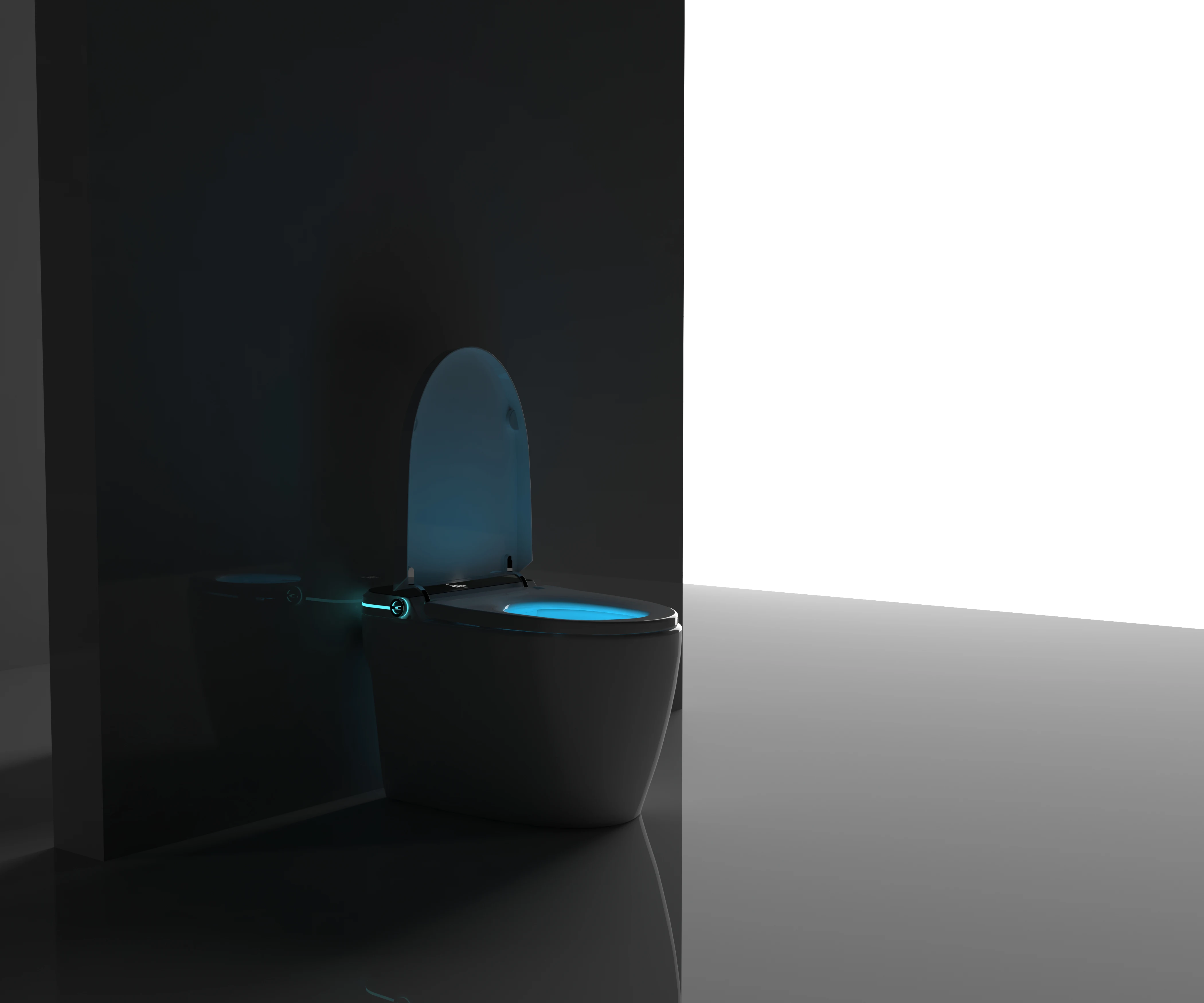 Made In China Smart Toilet Hotel Bathroom Sanitary Ware Ceramic Toilet White Easy To Clean Glazed Automatic Flushing Toilet