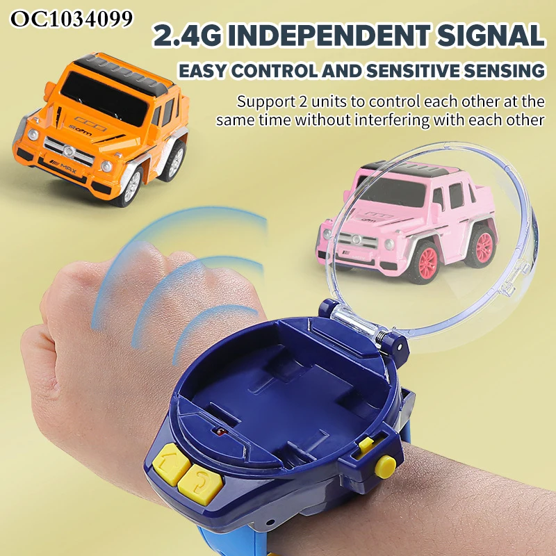 Interesting rc 2.4 ghz boys mini wrist watch remote control car toy for kids