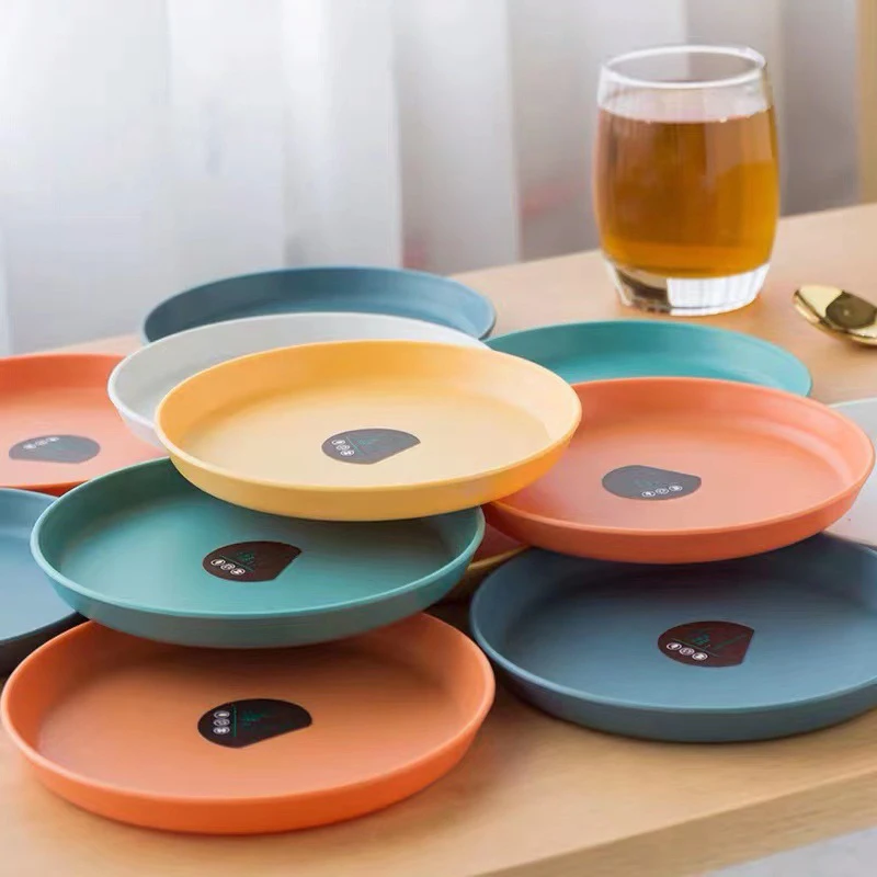 Wheat Straw Spit Bone Plate Creative Household Plastic Fruit Plate Spit Bone tray Snack Dish