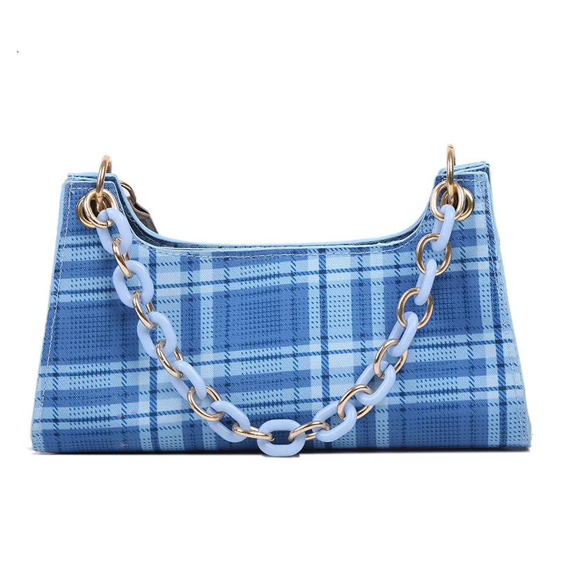 KL067660 Wholesale high quality bags women Plaid pattern shoulder bag pu leather ladies handbags