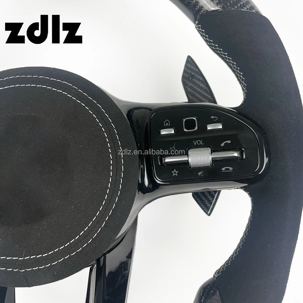 Custom Car Steering Wheel Upgrade Fit for Mercedes Benz AMG W204 W205 cls  w218 Real Carbon Fiber Steering Wheel