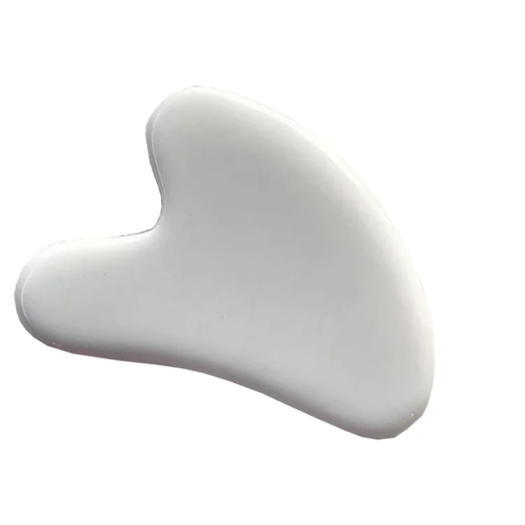 facial white guasha scrapping board jade stone head massage branded guasha