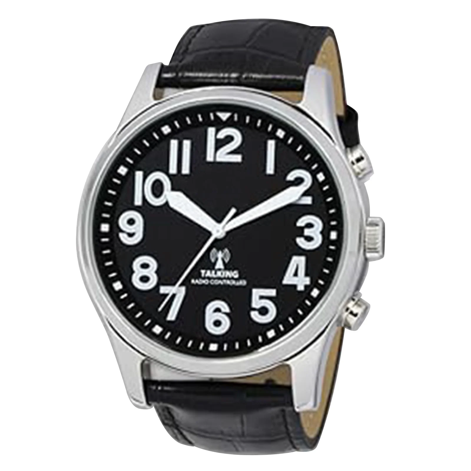 English Atomic Jumbo Size (43mm /1.75in) Talking Watch with Loud Alarm Clock for Visually impaired, Elderly or Blind