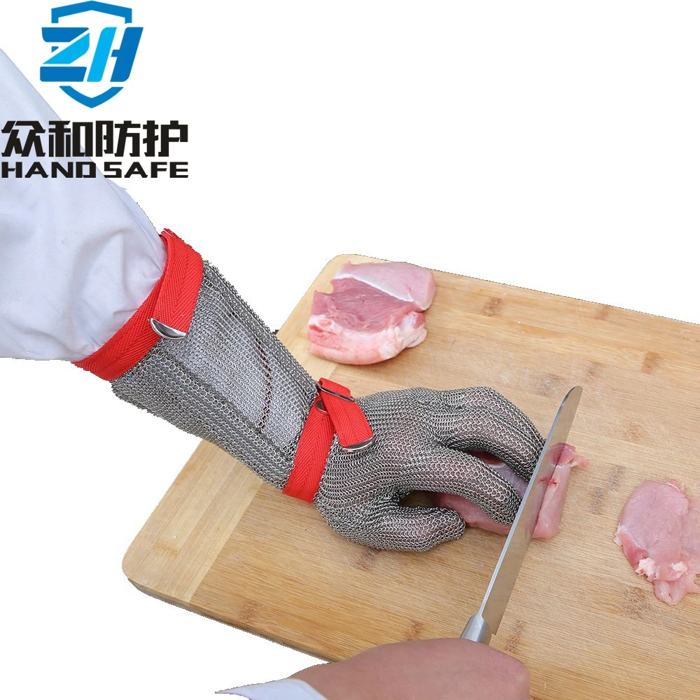 stainless steel wire mesh cut resistant gloves
