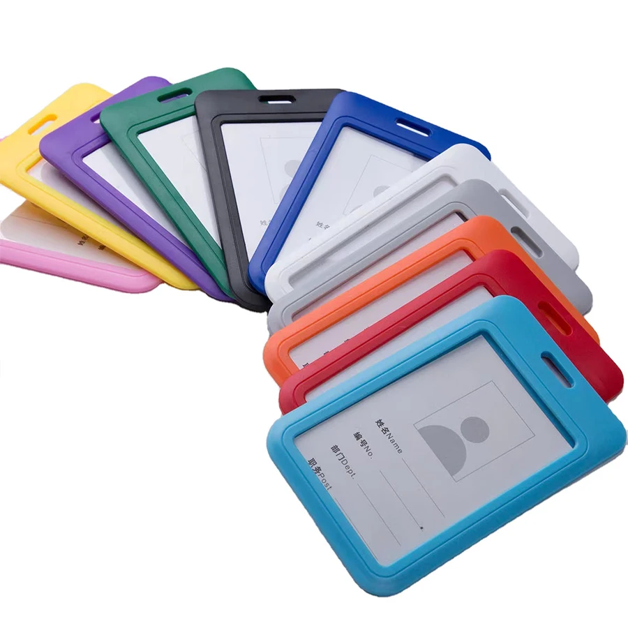 Aluminum ID Credit Name Students Doctor custom logo Holder Cover Business badge holder id card with lanyard