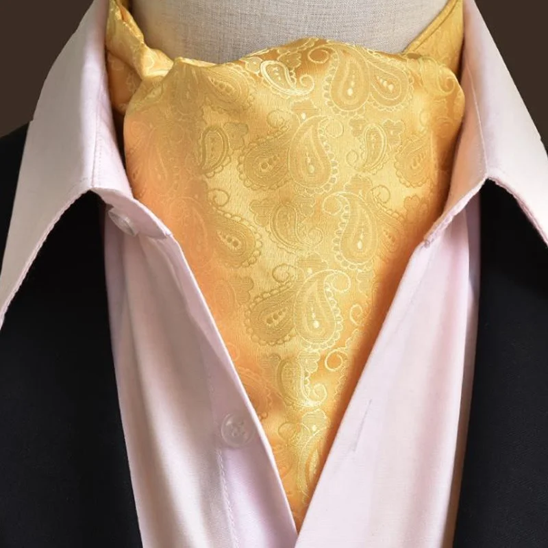 popular custom multi color polyester cravat ascot tie for men