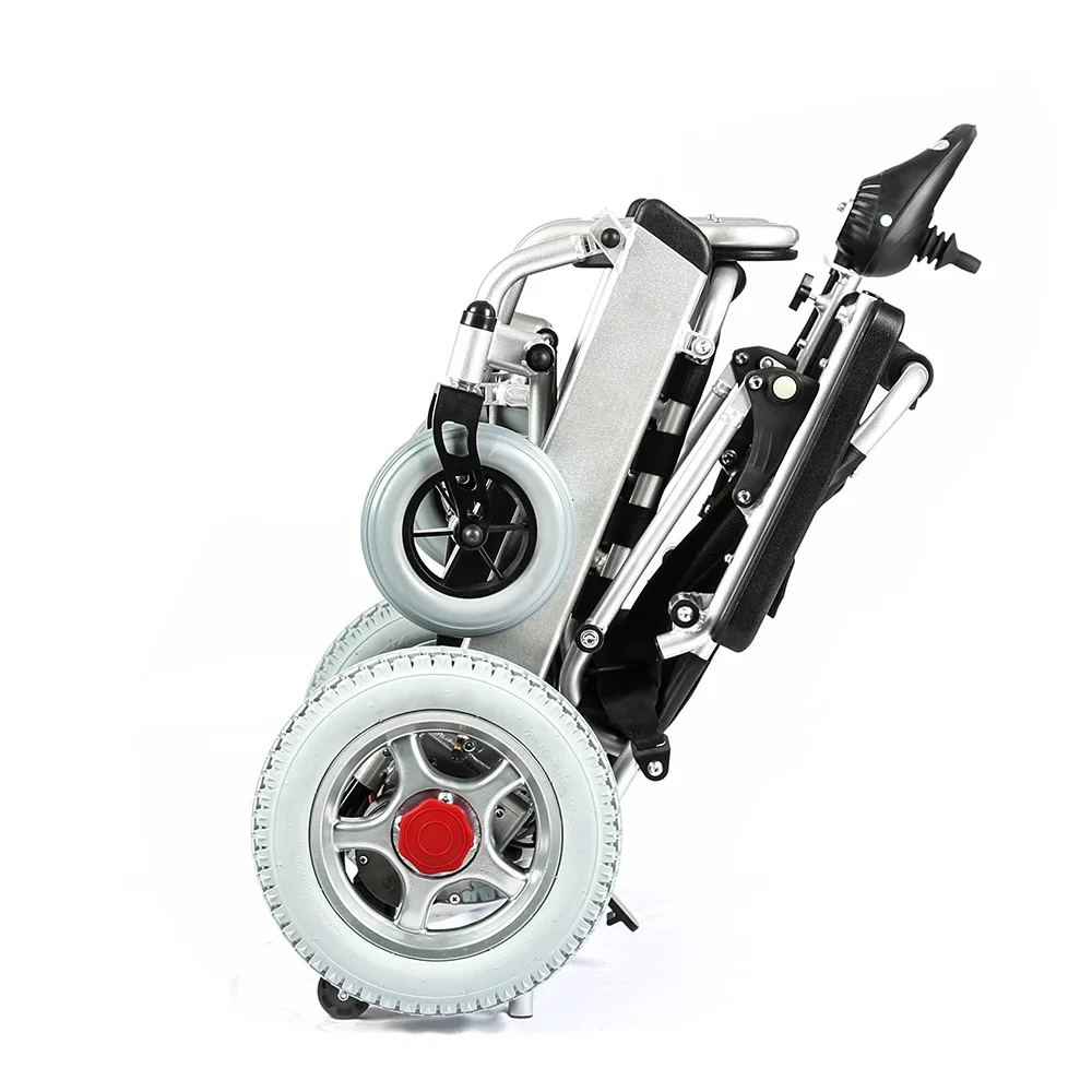 Safe Portable Long Driving Distance Power Remote Control Folding Electric Wheelchair