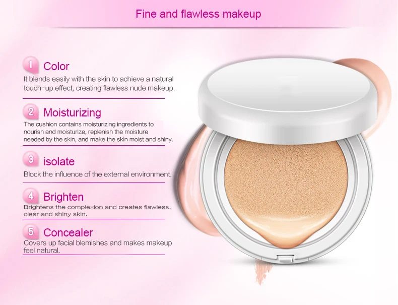 Private label makeup air cushion bb cream murad spf whitening cc cream korea cosmetics bb & cc creams