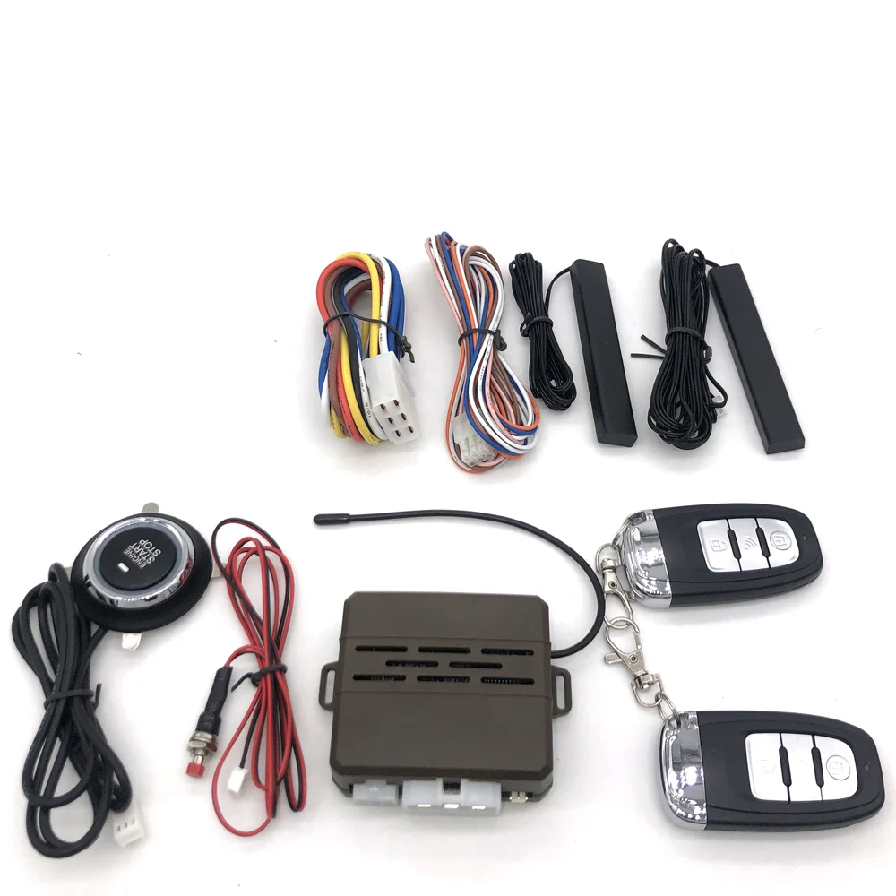 Wholesale Auto Passive PKE Keyless Entry System Alarm System with Push Button Start Stop 12V Mobile Phone APP Start Engine
