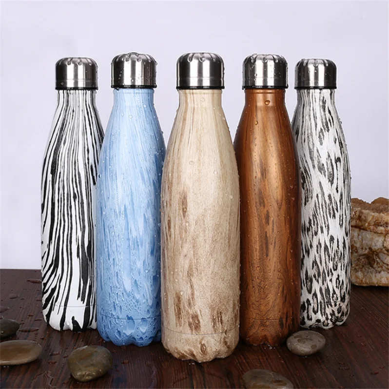 17 Oz Cola Shaped Insulated Stainless Steel Water Bottle - Double Walled Vacuum Insulated Thermos Flask - Metal Sports Bottle