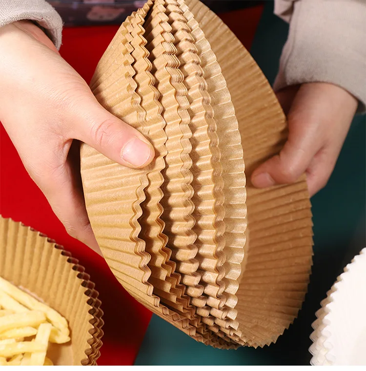 Air Fryer Disposable Paper Liner Non-stick aking Paper for Air Fryer Oil-proof / Water-proof Round