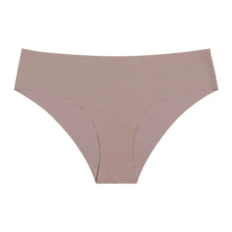 Factory Wholesale Women Comfortable Spandex Seamless Ice Silk Underpants Customized Lady Underwear Solid Seamless Panties