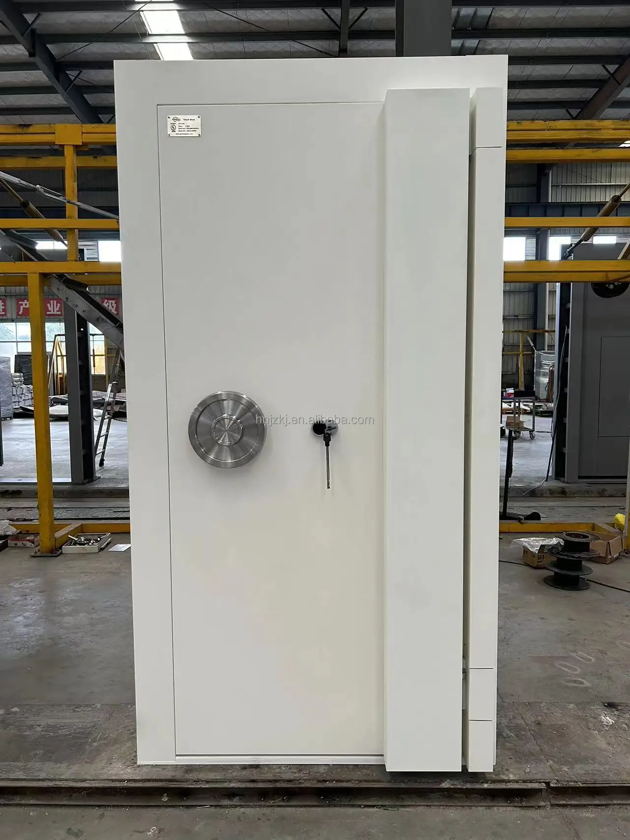 Steel vault door with different locks for bank vault room high security door