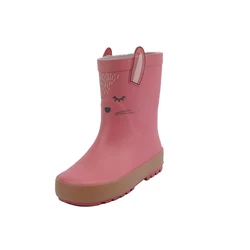Best Sale Classy Durable Matte Ear Model Three-dimensional Tiles Cat Girl Baby Kid Child Rain Boots Waterproof