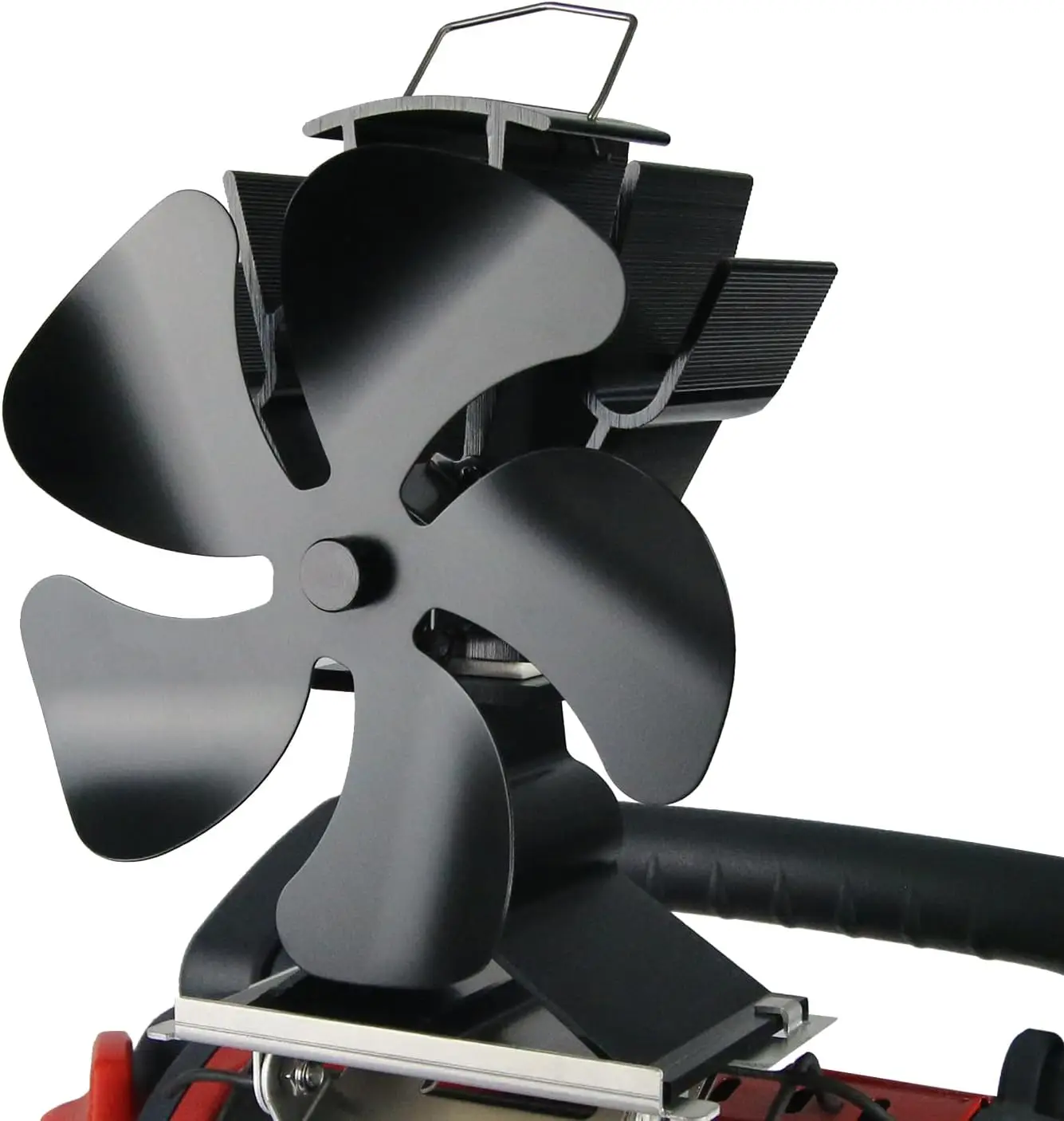 VODA Wood Stove Fan for Buddy Heater Fireplace Fan Heat Powered Stove Fan with Metal Bracket for Pellet/Wood Burner/Fireplace