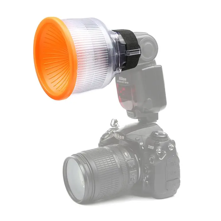 
Universal Lambancy Dome Flash Diffuser for Canon 430EX 550EX 600EX Nikon SB600 SB700 Sony A6000 White Orange Cloud Covers 