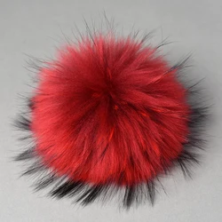 13CM KAZUFUR Factory Price Real Fur Balls For Hats Raccoon Fur Balls