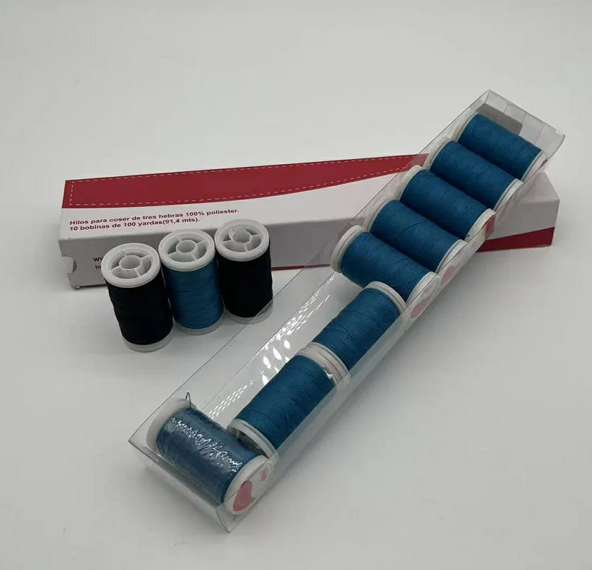 High Quality Colorful Polyester Sewing Thread 40/3 100% Polyester Mini Sewing Kit for Textile