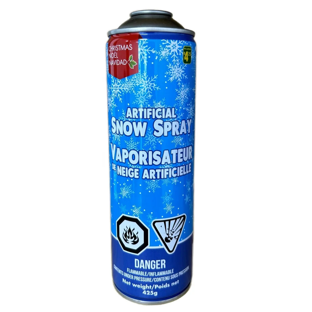 wholesale snow spray can 500ml empty aerosol metal tin can for chemical can logo printing