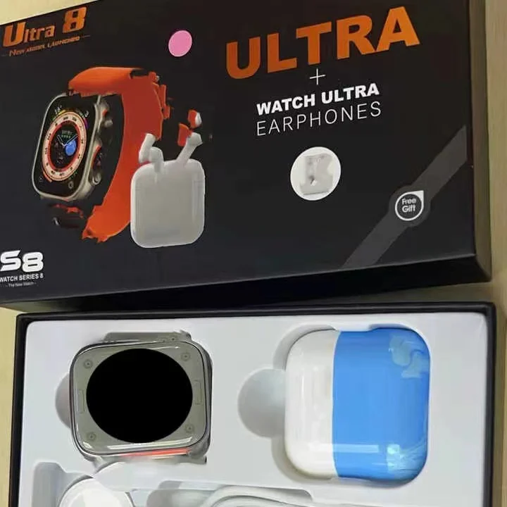 2023 Ultra smart watch in 1 smart watch with Blue tooth earphone reloj inteligente top selling smart watch