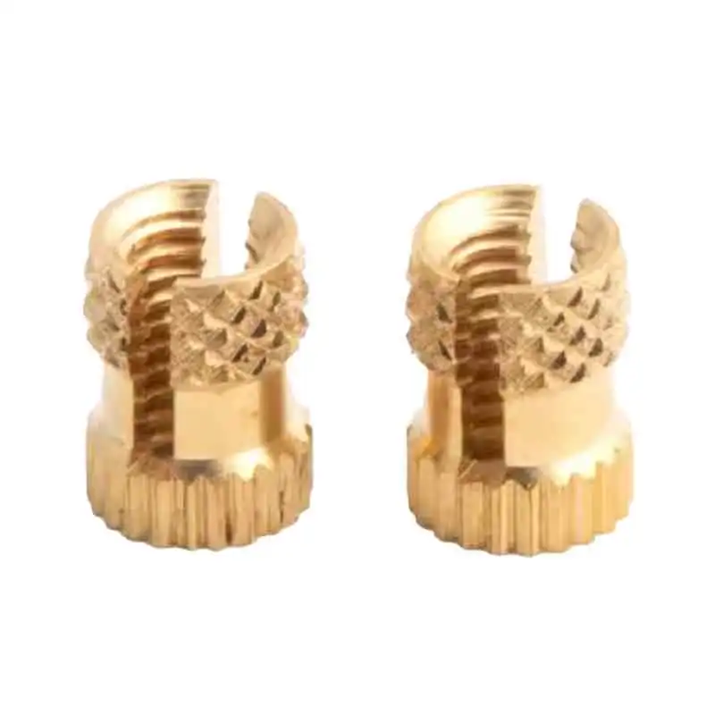 Slotted Cold-pressed Knurled Nuts M2 M3 M4 M5 M6 Brass Push-in Expansion Nuts Structure Insert Nut