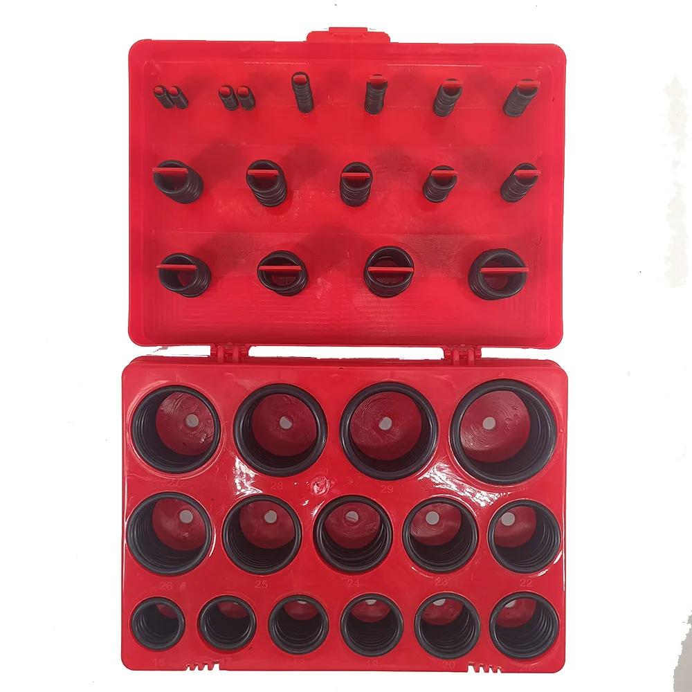 NBR Material Standard O-Ring Kit 382 386 Pcs  for Excavator Seal Set Box Assortment Excavator Hydraulic O-Ring Kit