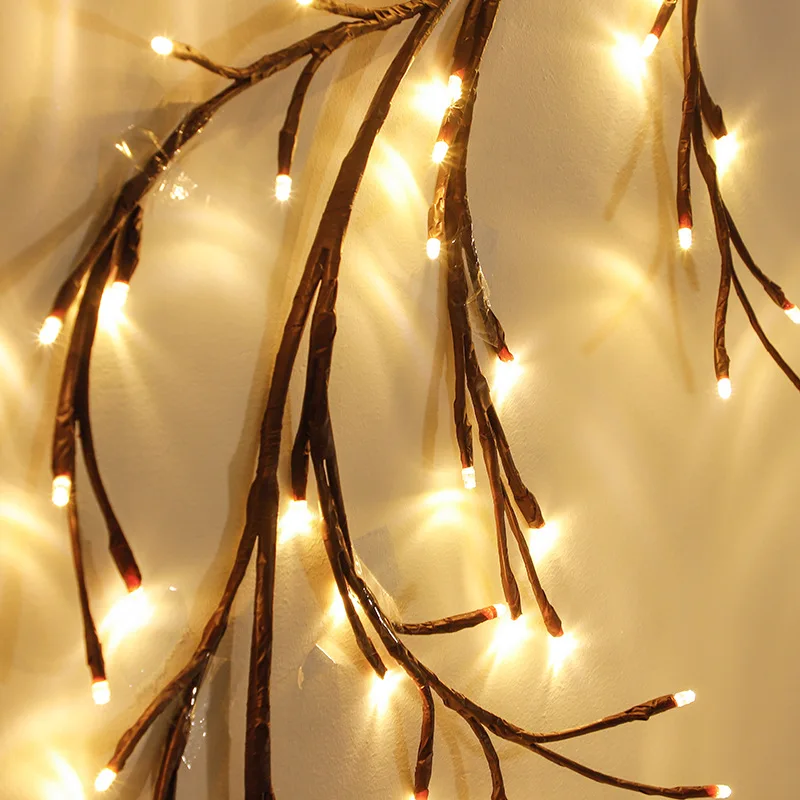 Kanlong wall decor 144LED USB Adaptor plug twinkling DIY artificial willow tree branch light wall rattan string light