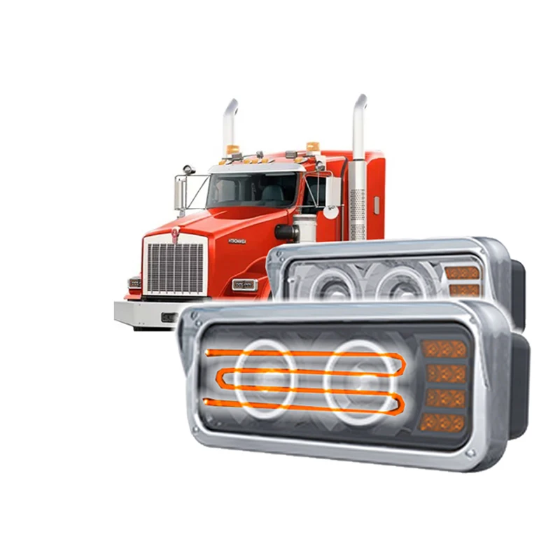 12V 24V Square 4*6 inch Faros delanteros LED para camiones y coches, 27W LED Work light 4x6 LED Headlight