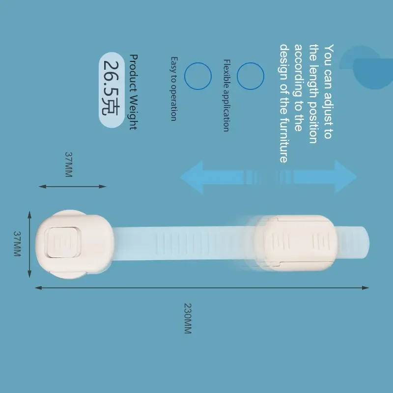 New Baby Celebration Easy Installation Strong Adhesive Safety Strap Locks Cabinets Drawers Toilet Fridge Baby-Proofing Corner