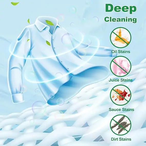 Fresh Linen Scent Washing Detergent Strips, Compact Lightweight Liquidless Eco-Friendly Hypoallergenic Portable Soap Sheets