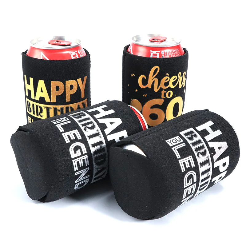 Factory Print Logo  Neoprene Beer Can cooler Holder,Customized Blank Stubby Holder 12oz Sublimation party  Beer Can Cooler