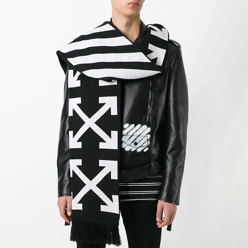 High Quality Factory Directly Produce OEM Design Custom Winter Acrylic Woven Knitted Hockey Soccer Fan Scarf For Men And Womens