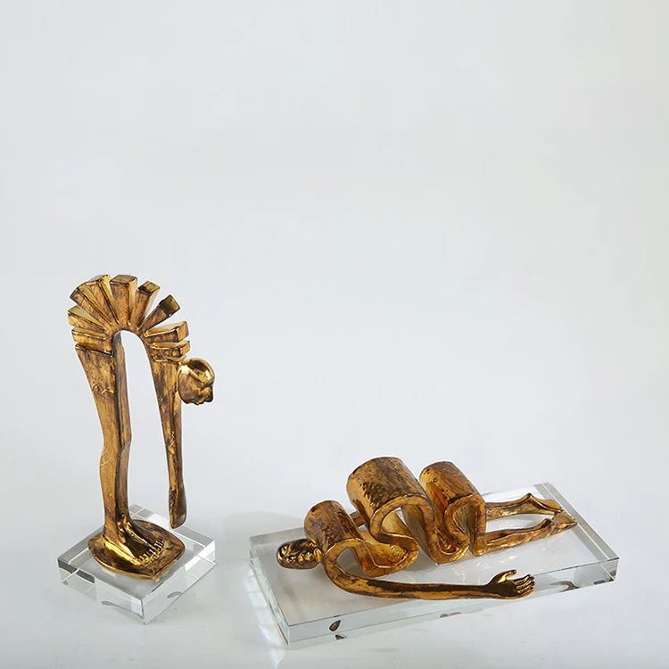 
wholesale decoration modern golden home accessories metal decoration items 